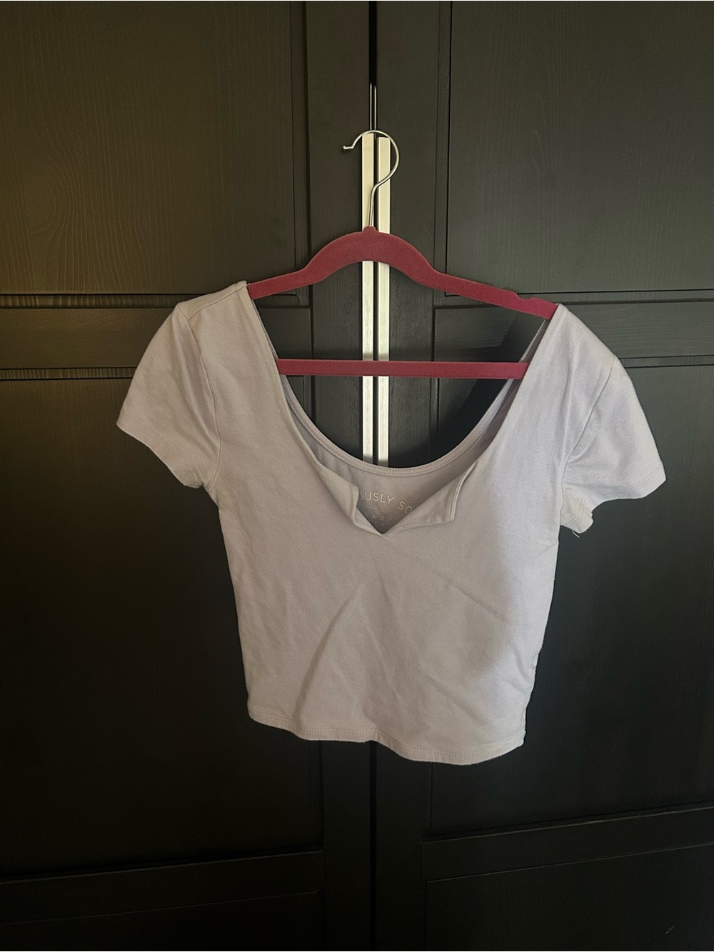 Aeropostale Lilac Scoop Neck Crop Top
